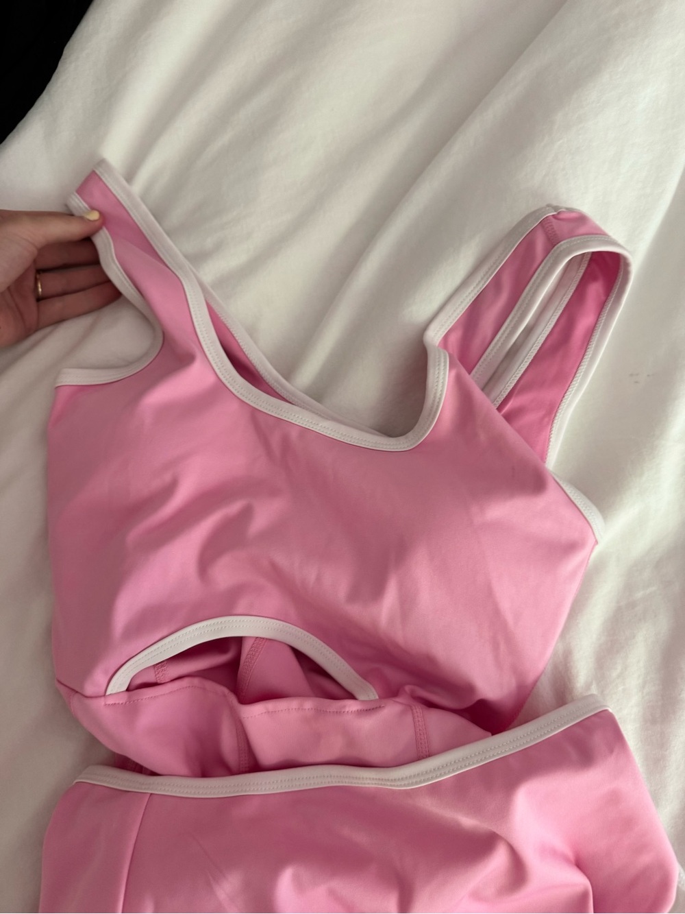 Beach Riot Pink Sports Dress with White Trim - Picture 4 of 5